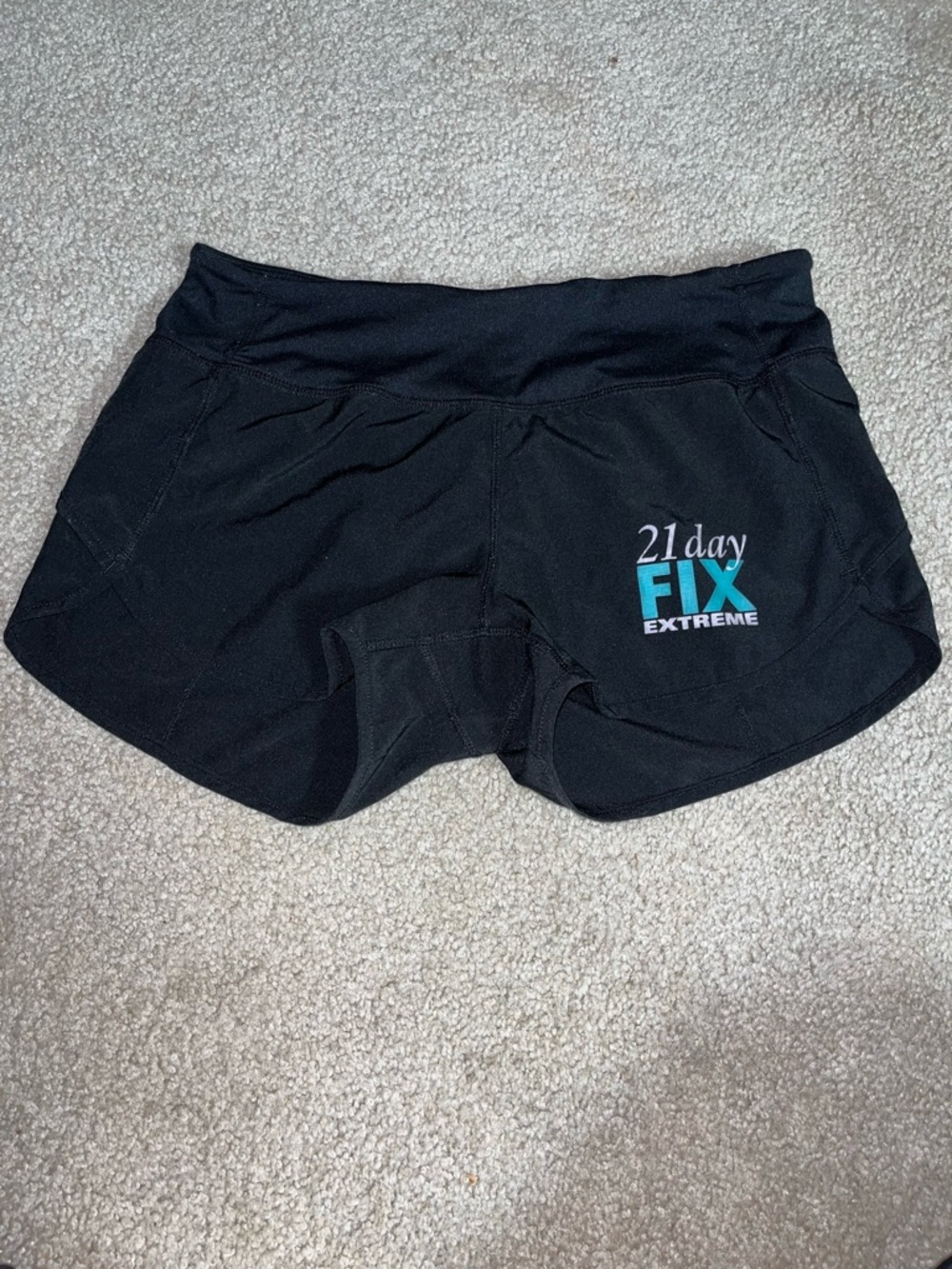 21 Day Fix Extreme Black Women's Workout Shorts w/ built in Liner